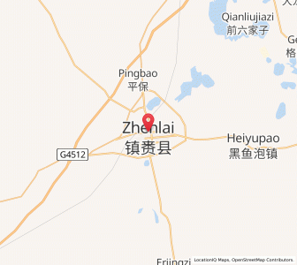 Map of Zhenlai, Jilin