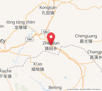 Map of Zhentian, Jiangxi
