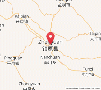 Map of Zhenyuan Chengguanzhen, Gansu