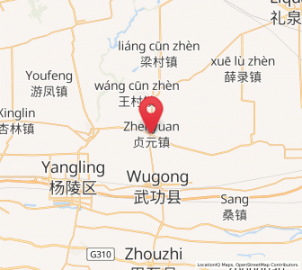 Map of Zhenyuan, Shaanxi