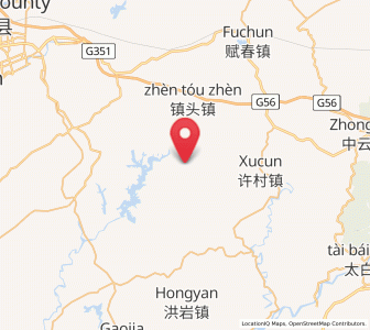 Map of Zhenzhushan, Jiangxi