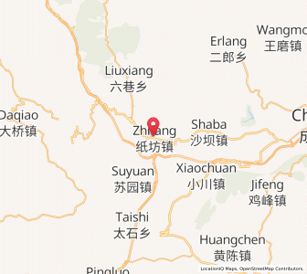 Map of Zhifang, Gansu