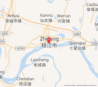 Map of Zhijiang, Hubei