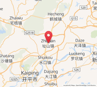 Map of Zhishan, Guangdong