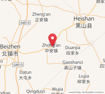 Map of Zhong’an, Liaoning