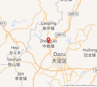 Map of Zhong’ao, Chongqing