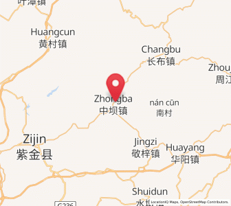 Map of Zhongba, Guangdong