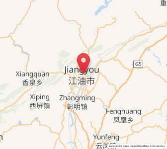 Map of Zhongba, Sichuan