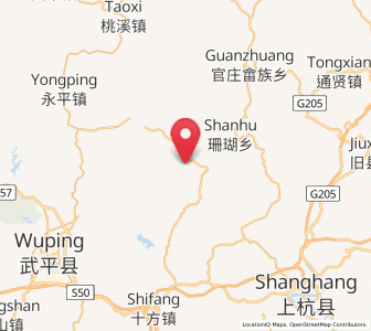 Map of Zhongbao, Fujian