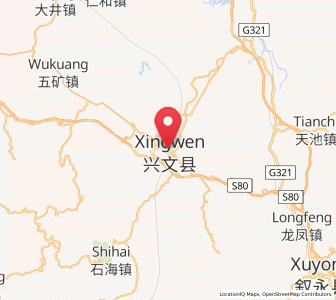 Map of Zhongcheng, Sichuan