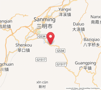 Map of Zhongcun, Fujian