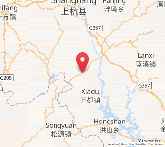Map of Zhongdu, Fujian