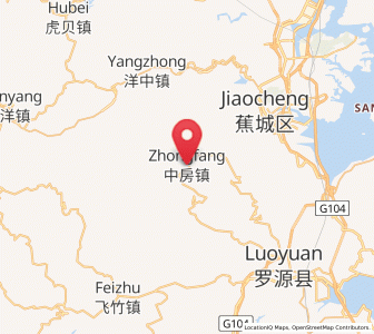 Map of Zhongfang, Fujian