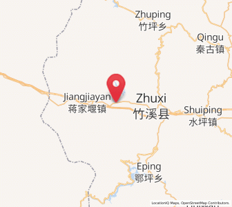 Map of Zhongfeng, Hubei
