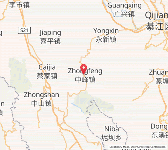 Map of Zhongfeng, Chongqing