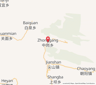 Map of Zhonggang, Chongqing