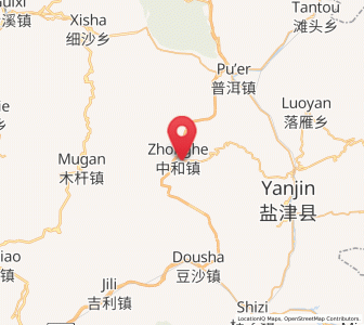 Map of Zhonghechang, Yunnan