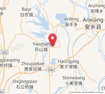 Map of Zhonghekou, Hunan