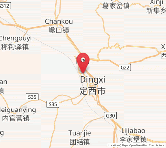 Map of Zhonghualu, Gansu