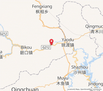 Map of Zhongmiao, Gansu