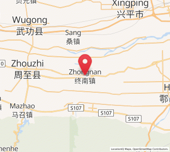 Map of Zhongnan, Shaanxi