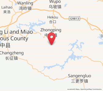 Map of Zhongping, Hainan