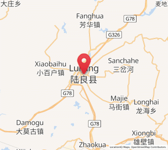 Map of Zhongshu, Yunnan