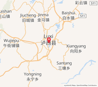 Map of Zhongshu, Yunnan