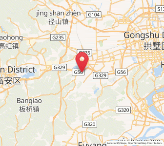 Map of Zhongtai, Zhejiang