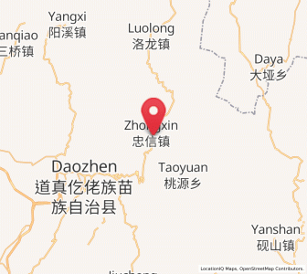 Map of Zhongxin, Guizhou