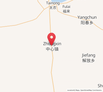 Map of Zhongxin, Heilongjiang