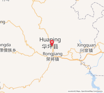Map of Zhongxin, Yunnan