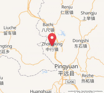 Map of Zhongxing, Guangdong