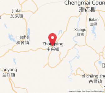 Map of Zhongxing, Hainan