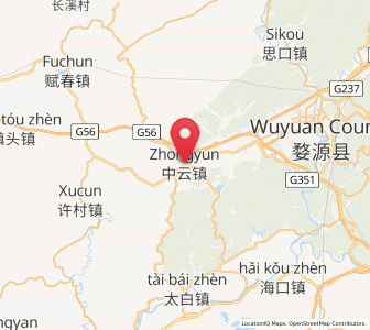 Map of Zhongyun, Jiangxi