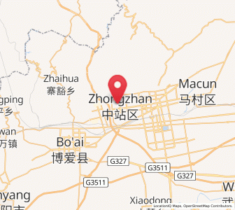 Map of Zhongzhan, Henan