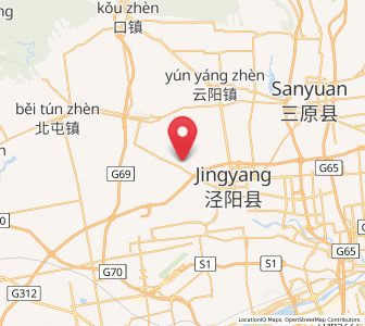 Map of Zhongzhang, Shaanxi