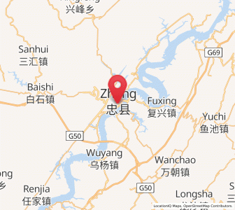 Map of Zhongzhou, Chongqing