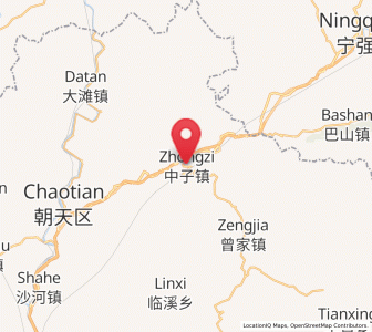 Map of Zhongzi, Sichuan