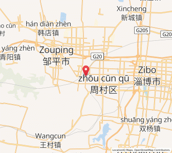 Map of Zhoucun, Shandong