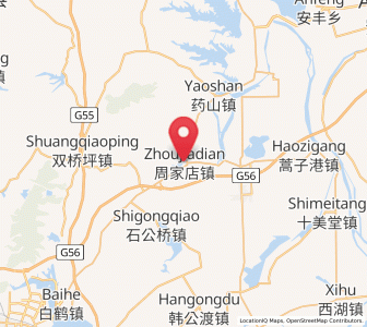 Map of Zhoujiadian, Hunan