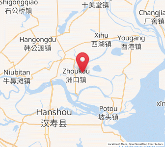 Map of Zhoukou, Hunan