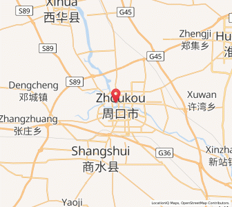 Map of Zhoukou, Henan