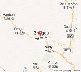 Map of Zhouqu Chengguanzhen, Gansu