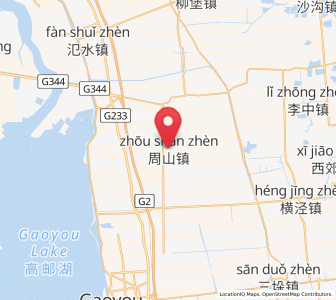 Map of Zhoushan, Jiangsu