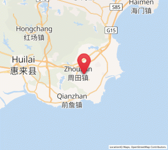 Map of Zhoutian, Guangdong