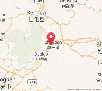 Map of Zhoutian, Guangdong
