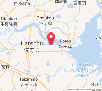 Map of Zhouwenmiao, Hunan
