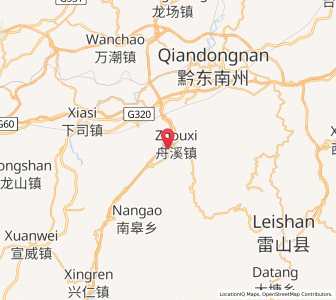 Map of Zhouxi, Guizhou