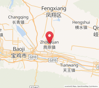 Map of Zhouyuan, Shaanxi